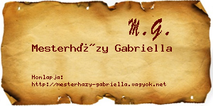 Mesterházy Gabriella névjegykártya