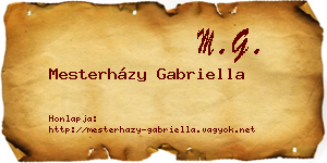 Mesterházy Gabriella névjegykártya